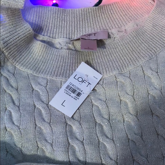 Ann Taylor Loft off white sweater.Size L.NWT.FIRM - Picture 8 of 8